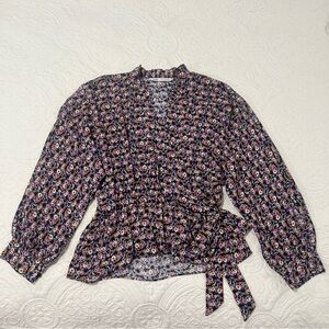 ZARA Floral Romantic Ruffled Wrap Blouse | Size XS  EUC